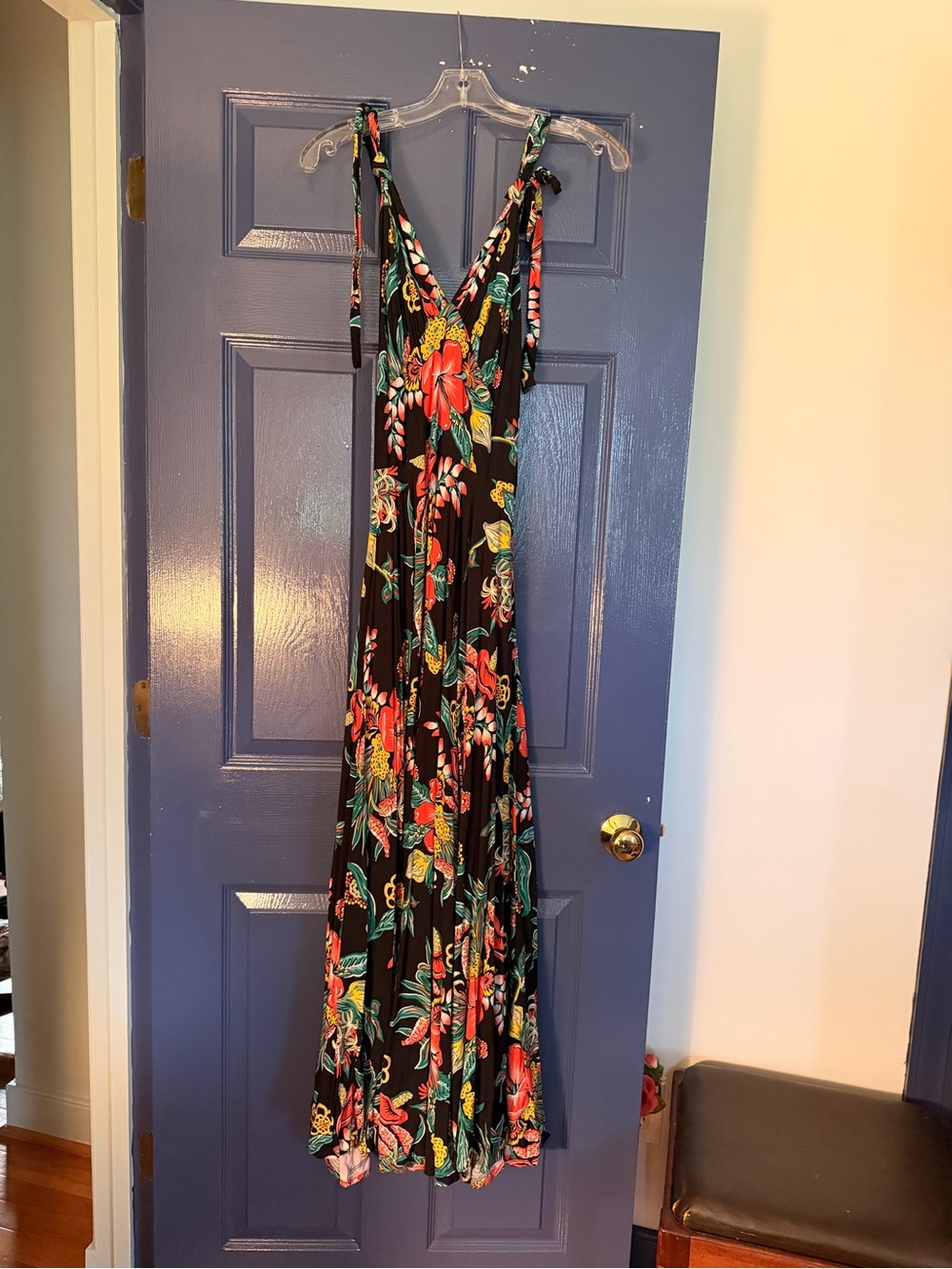 Trashy Diva *Helena?* Maxi Dress - Black with Multicolor Print sz 10